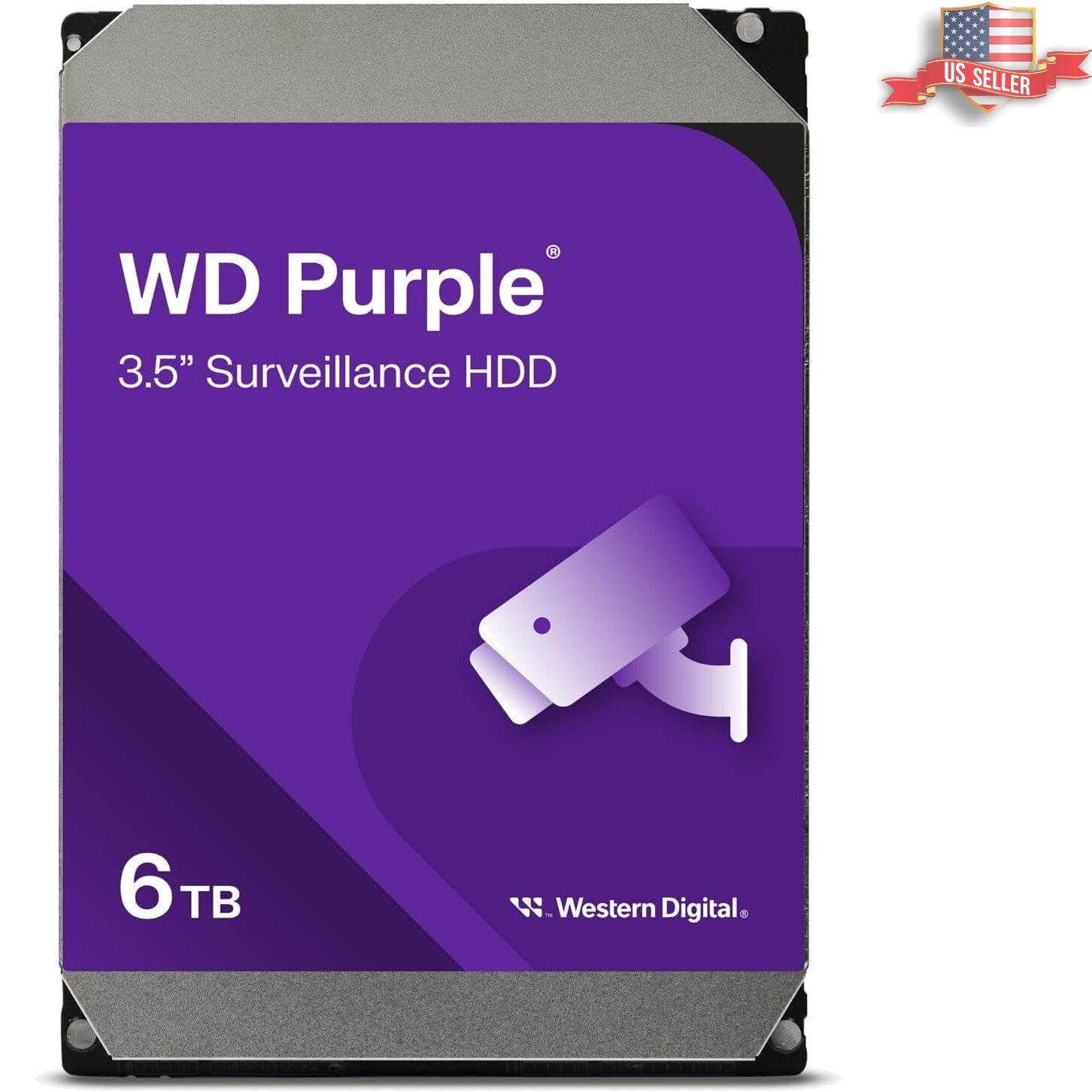 6TB WD Purple Surveillance Hard Drive - 128MB Cache & SATA 6 Gb/s Performance