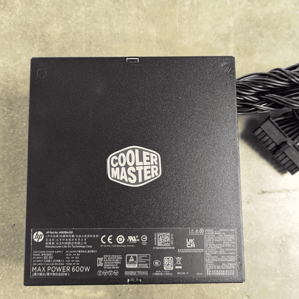 Cooler Master Gaming ATX 600W ATX PSU Power Supply, 80+ Gold M19769-001
