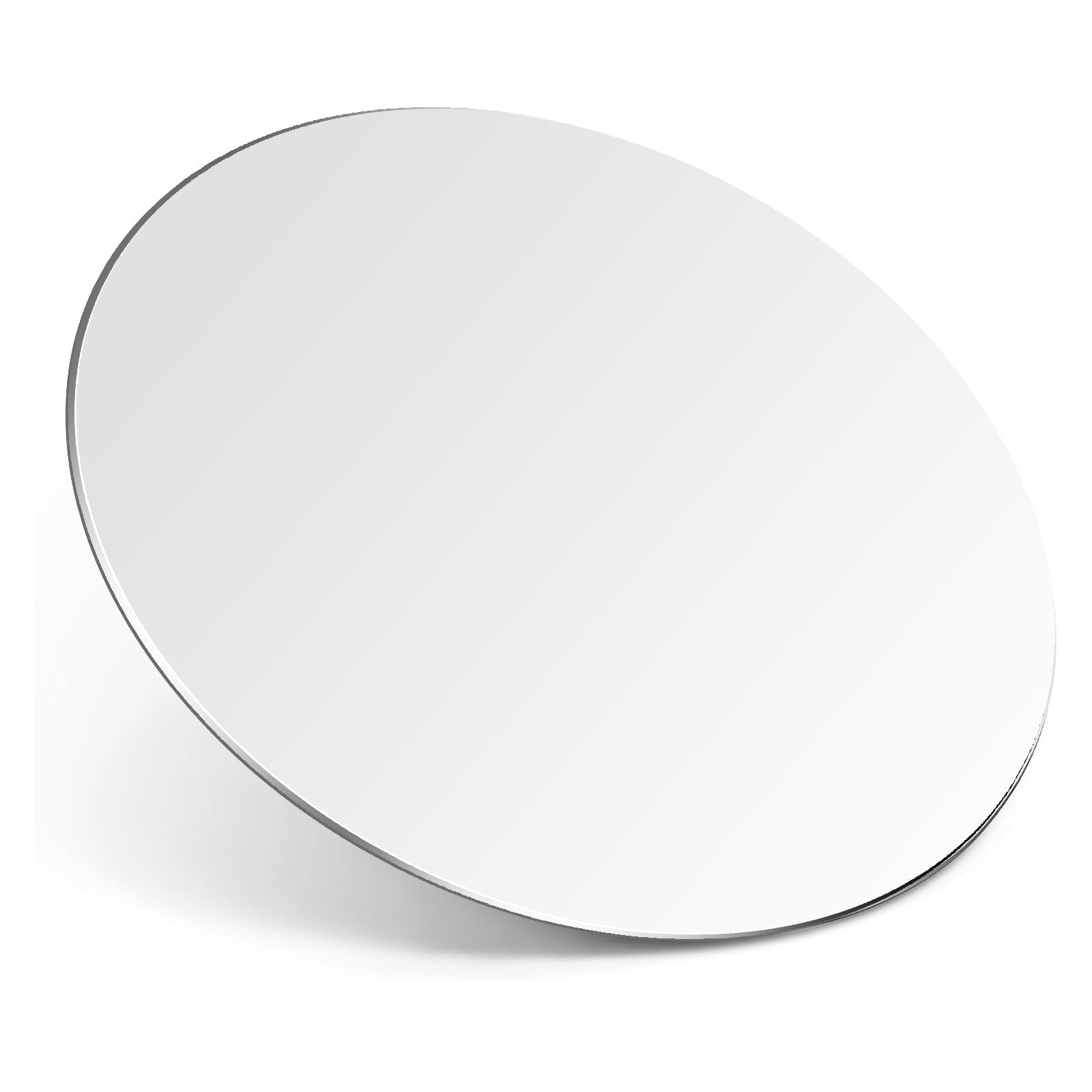Round Silver Metal Aluminum Thin Hard Computer Mouse Pad 7.87x7.87 Inch