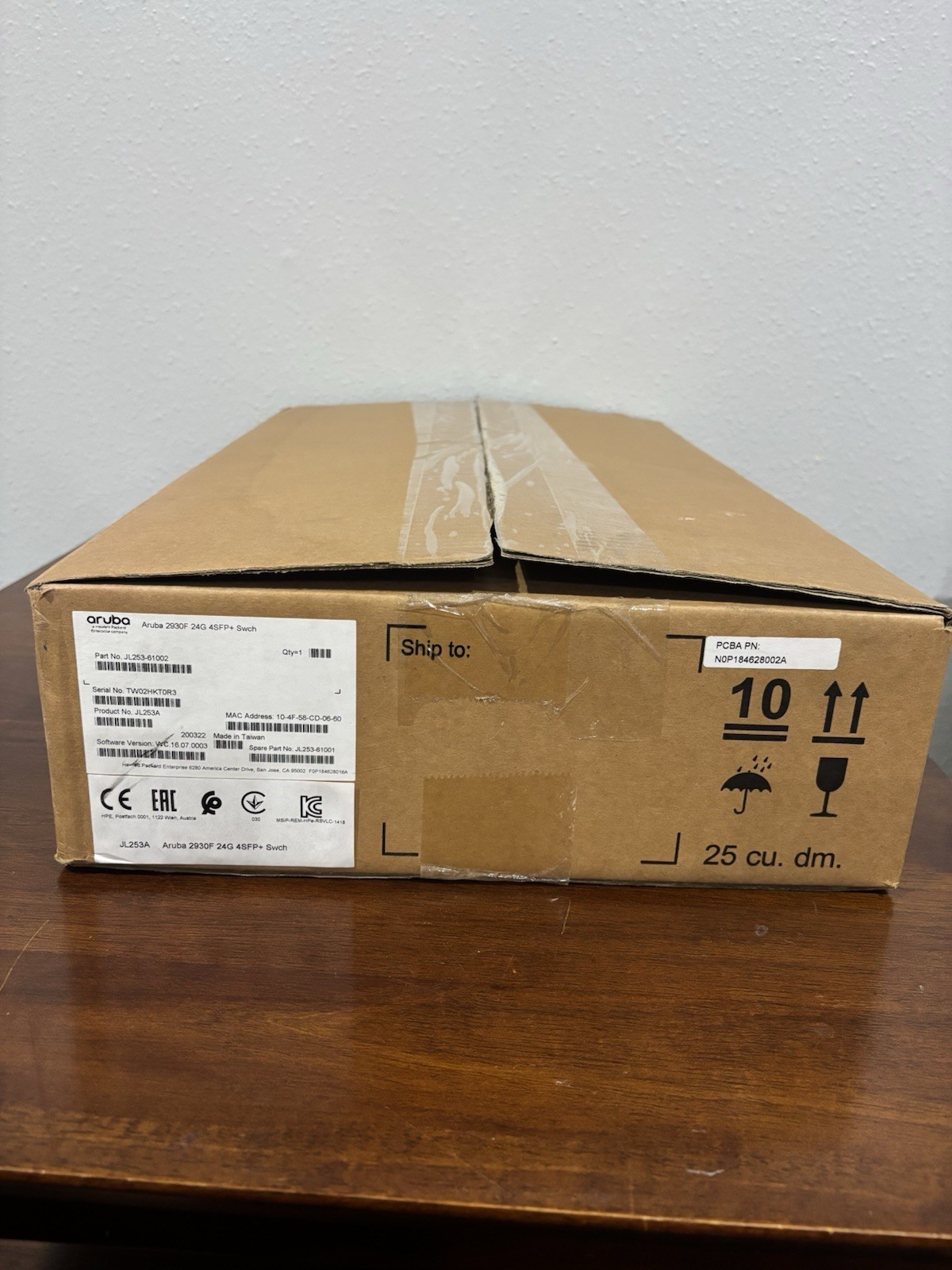 JL253A I New HPE Aruba 2930F 24G 4SFP+ Switch