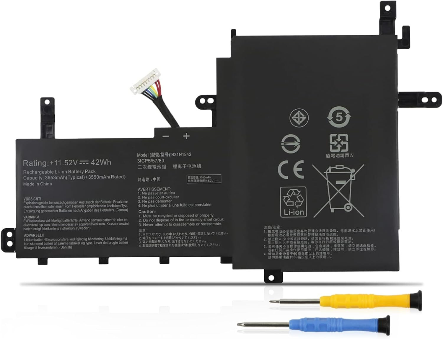 42Wh B31N1842 Laptop Battery for Asus VivoBook X531 X531F X531FA X531FL Series