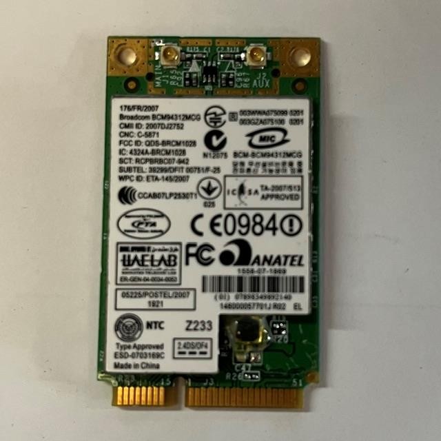 (Lot of 7) Dell OEM Inspiron Mini Broadcom PCI-Express Mini-Card - N204H