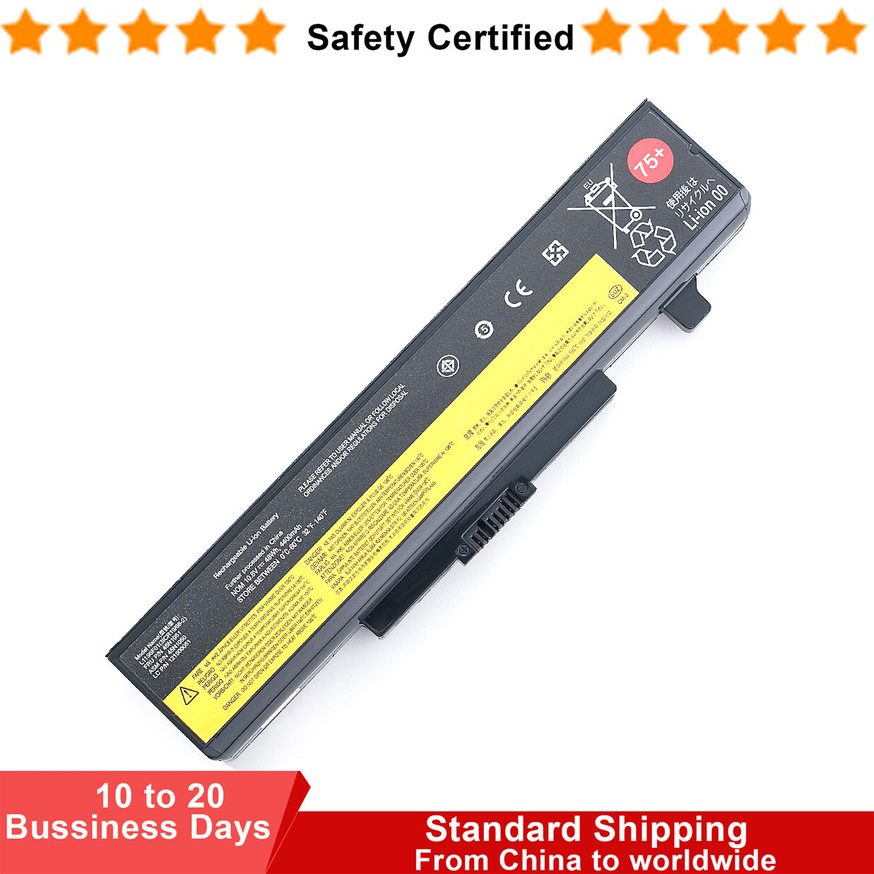 75+ 48Wh Battery For Lenovo ThinkPad E430 E435 E440 E445 E530 E531 E535 E540