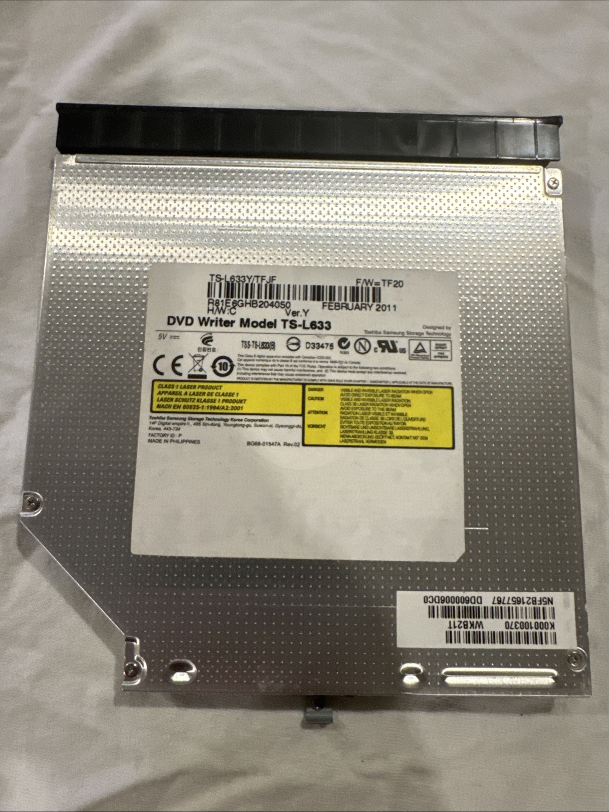 OEM Toshiba Samsung TS-L633 Laptop DVD±RW RAM Burner Drive SATA Slim ODD