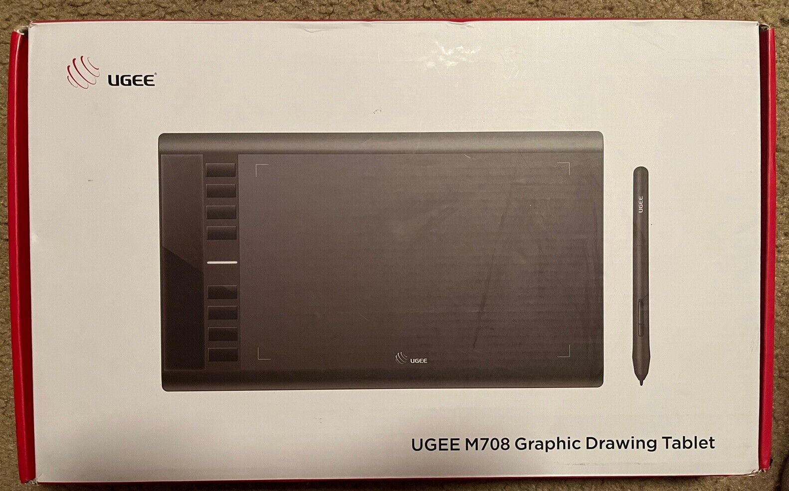 Ugee M708 Graphic Drawing Tablet, 10x6 in - Black (FBA_UG-M708-US)