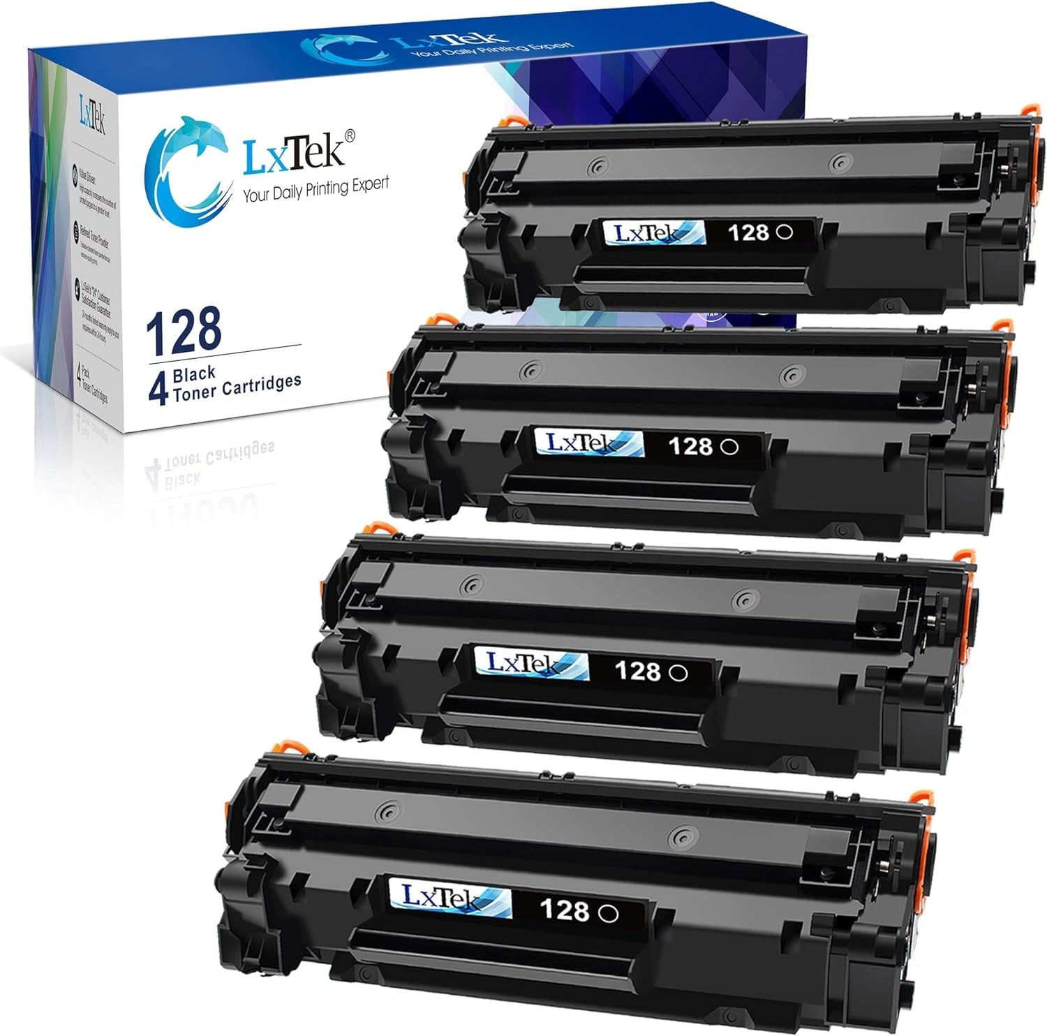 LxTek Compatible Toner Cartridge Replacement Canon 128 Toner Cartridges