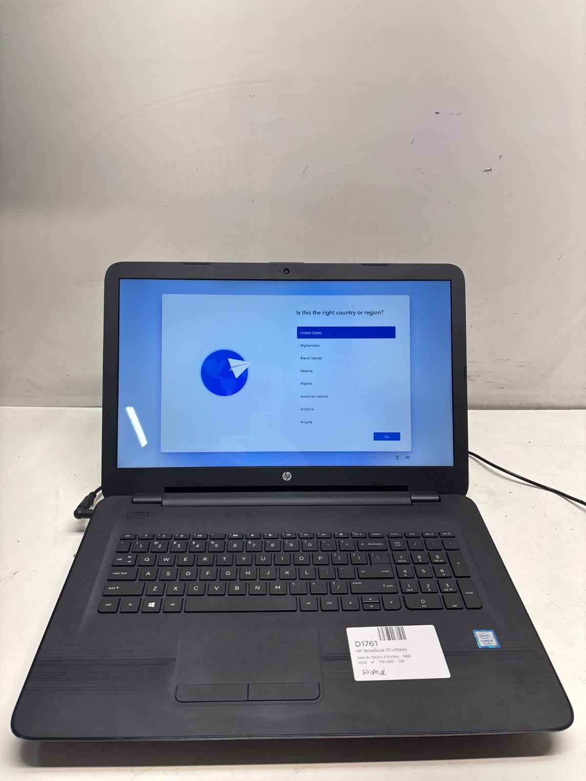 HP 17-x114dx Intel i5-7200U 2.50GHz 6GB 1TB HDD Windows 11