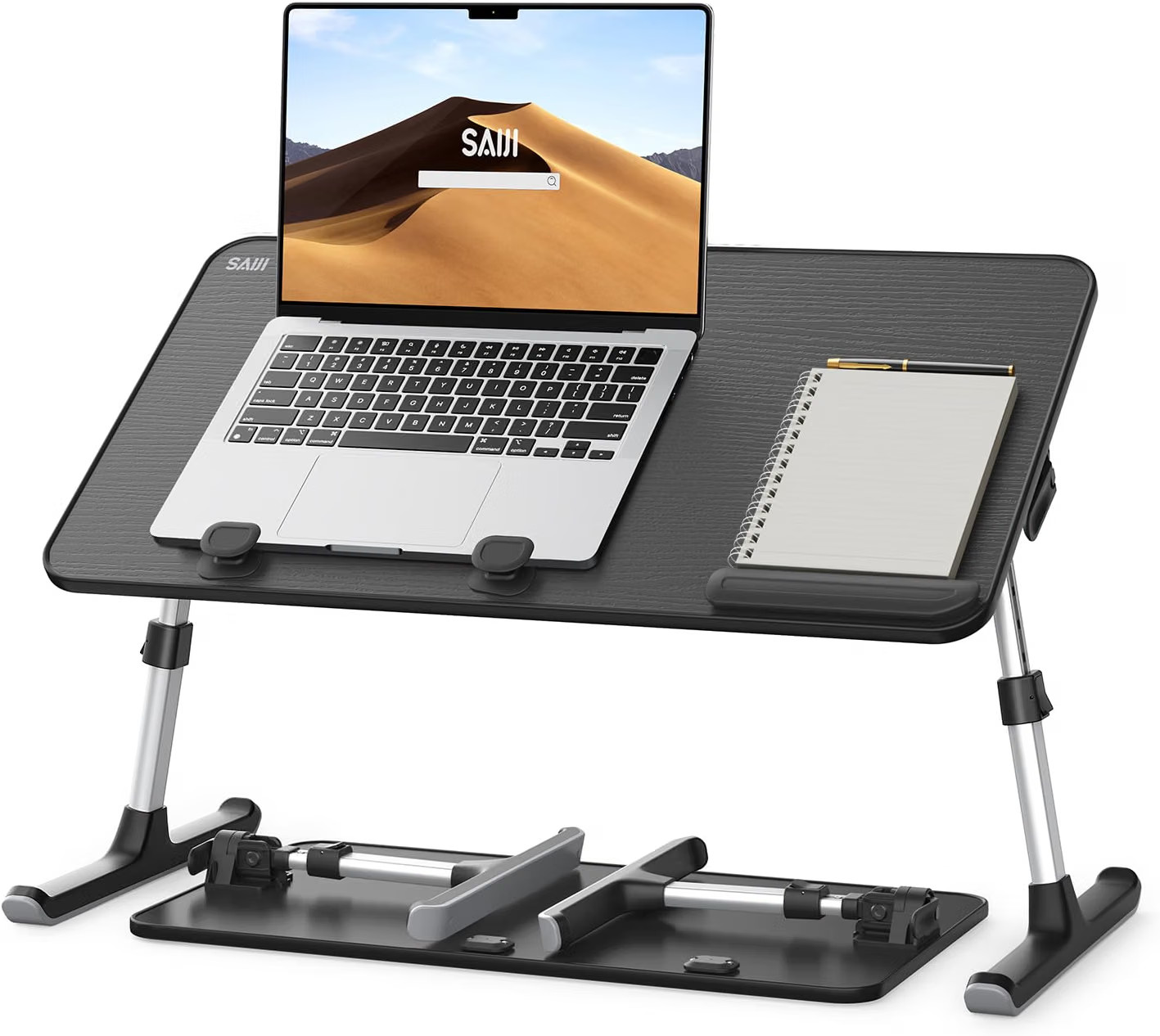 SAIJI Adjustable Lap Desk Laptop Stand for Bed Foldable Portable for Couch