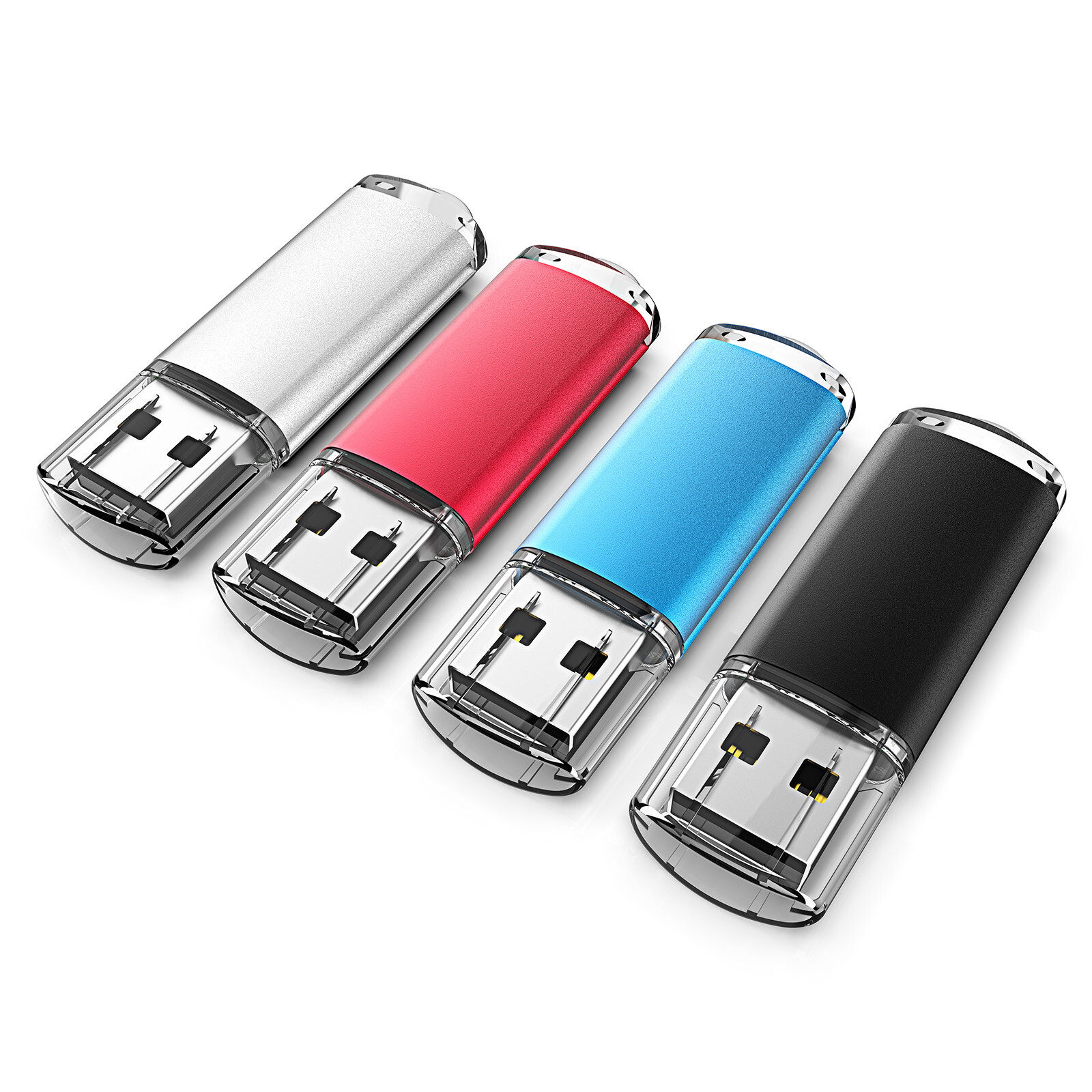 Kootion USB 2.0 4PCS 16GB Metal Rectangle Model USB Flash Drive Memory Stick Pen