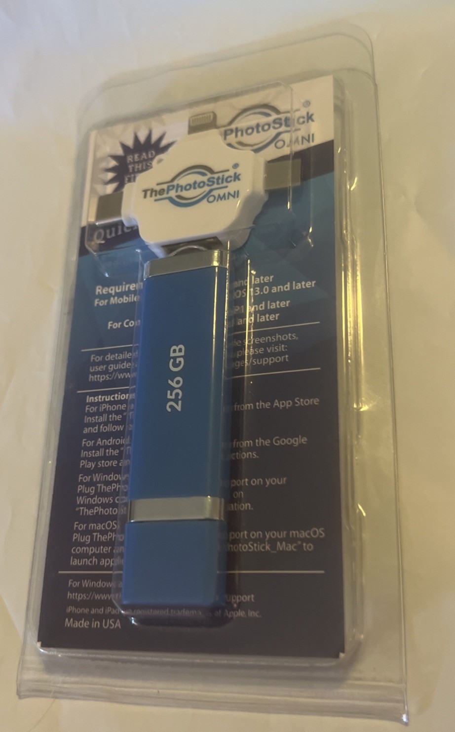 ThePhotoStick® Omni 256GB - Secure Photo & Video Backup and Transfer | Digital