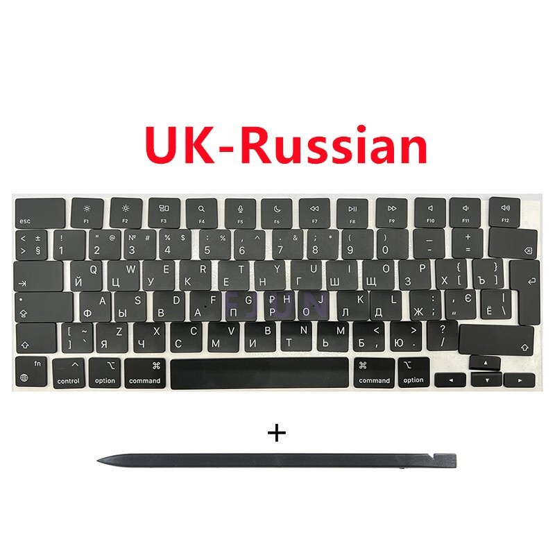 New UK-Russian Keys Keycaps For MacBook Pro (M4 Pro&Max) 14" A3401 A3185 2024