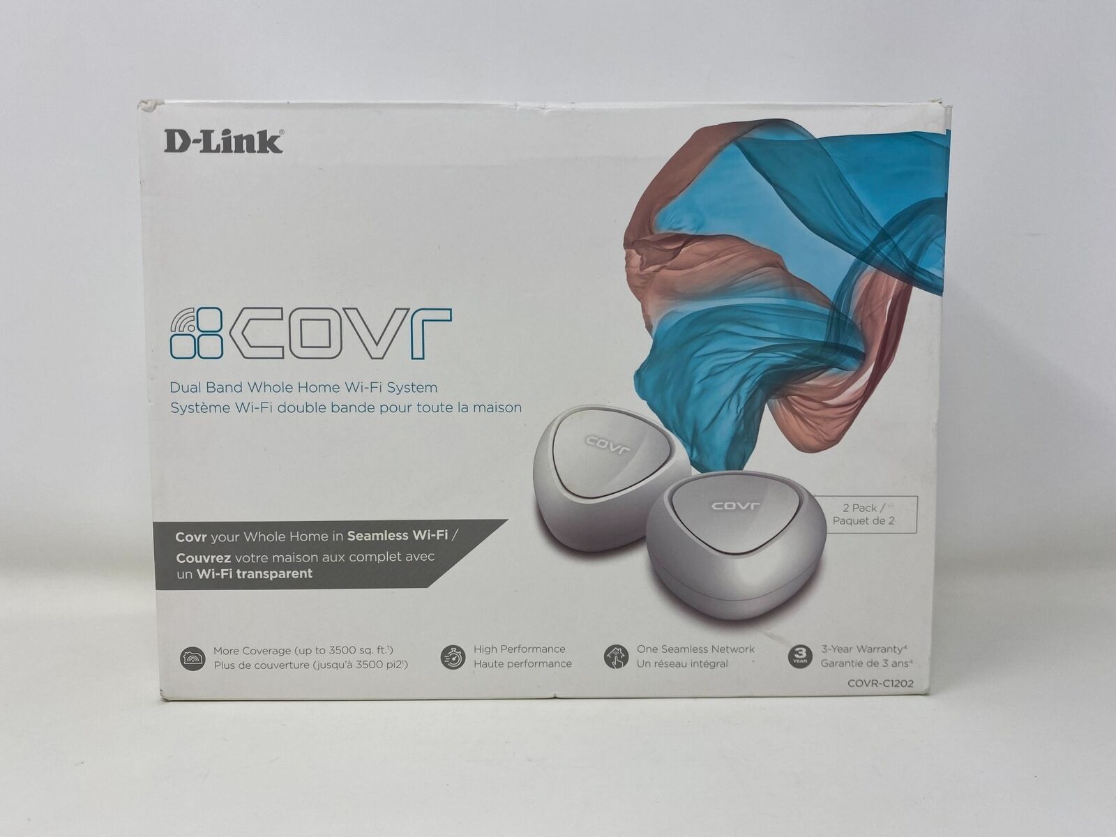 D-Link: Cover Dual Band AC1200 Home Wi-Fi System 2-Pack [USED] COVR-C1202