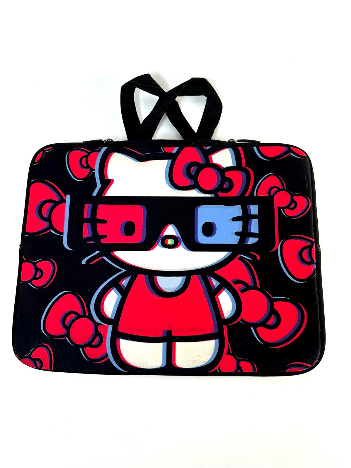 Hello Kitty Laptop Sleeve Tablet Carrying Case 3D Glasses Pink Black