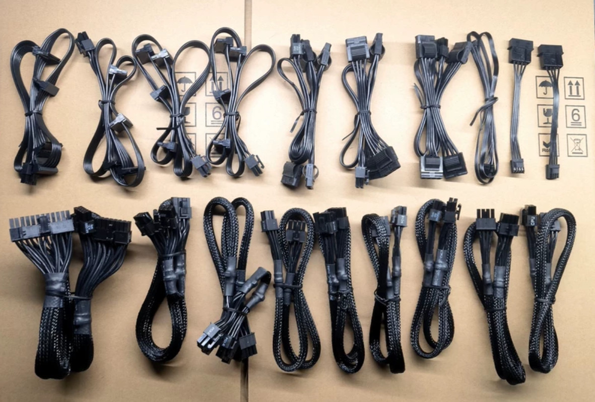 New 19pcs Corsair AX1200i module cables kit for RM RMX TXM HX AX series psu
