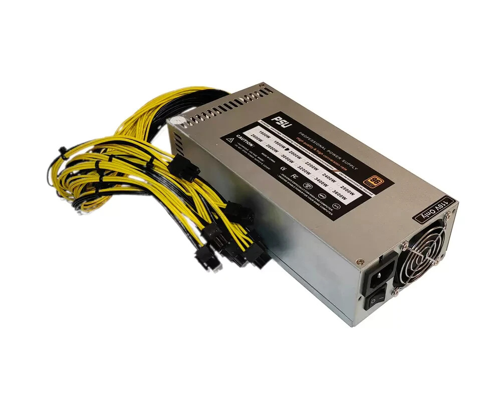 2000w Mining Power Supply Modular PSU for KASPA BTC Miner 110V (US ~120v) AC 2U