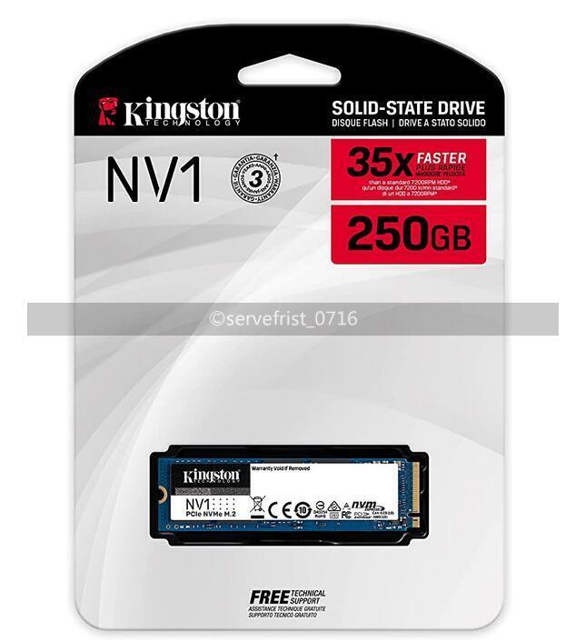 for Kingston NV1 250GB M.2 2280 NVMe PCIe Internal SSD Up to 2100 MB/s SNVS/250G