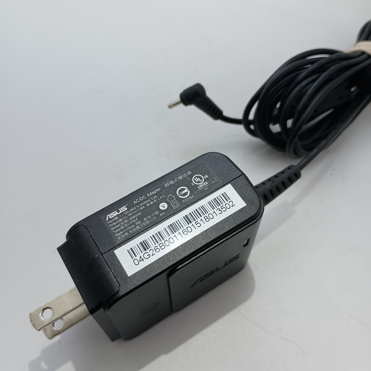 #A) Asus Adapter 19V 30W AD82030 AD820M0  010LF Power Supply Cord Charger - O44a