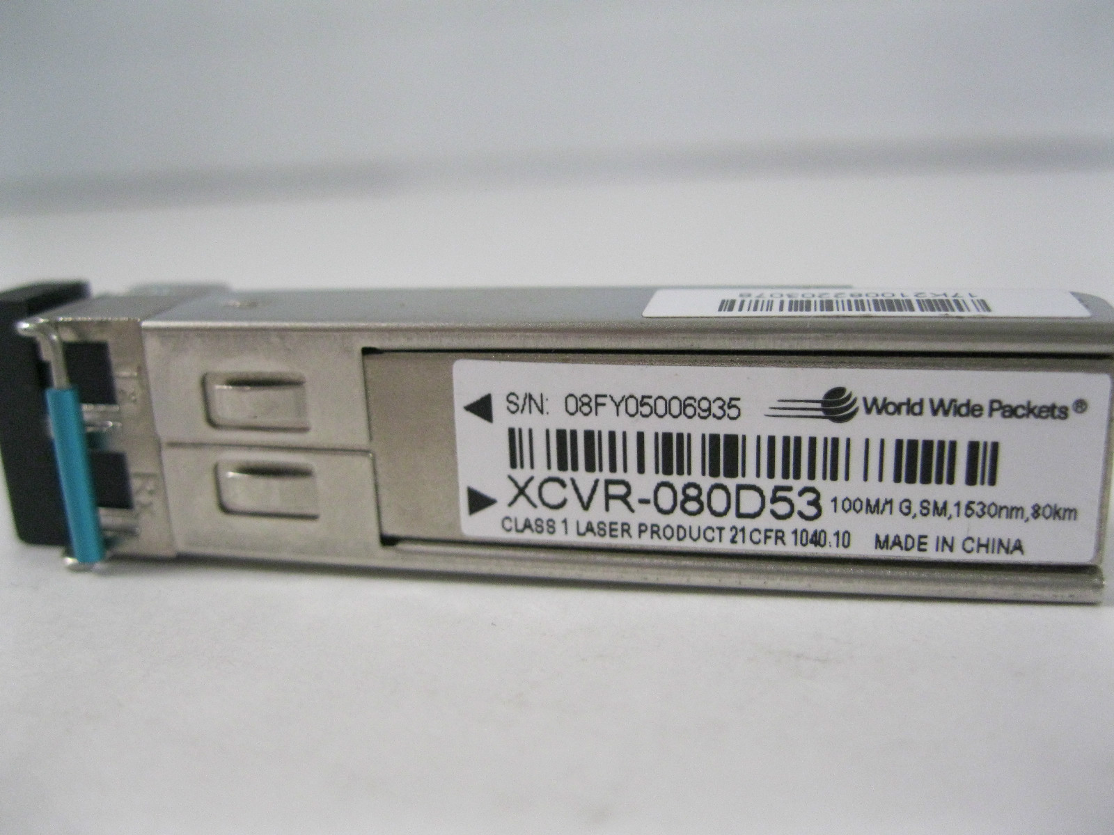 New XCVR-080D53 World Wide Packets 100M/1G SM 1530nm 80km SFP Ciena