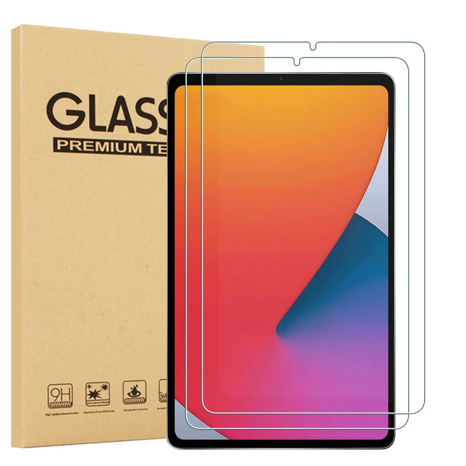 (2 Pack) iPad Mini 7th/6th Gen Tempered Glass Screen Protector For iPad mini 7/6