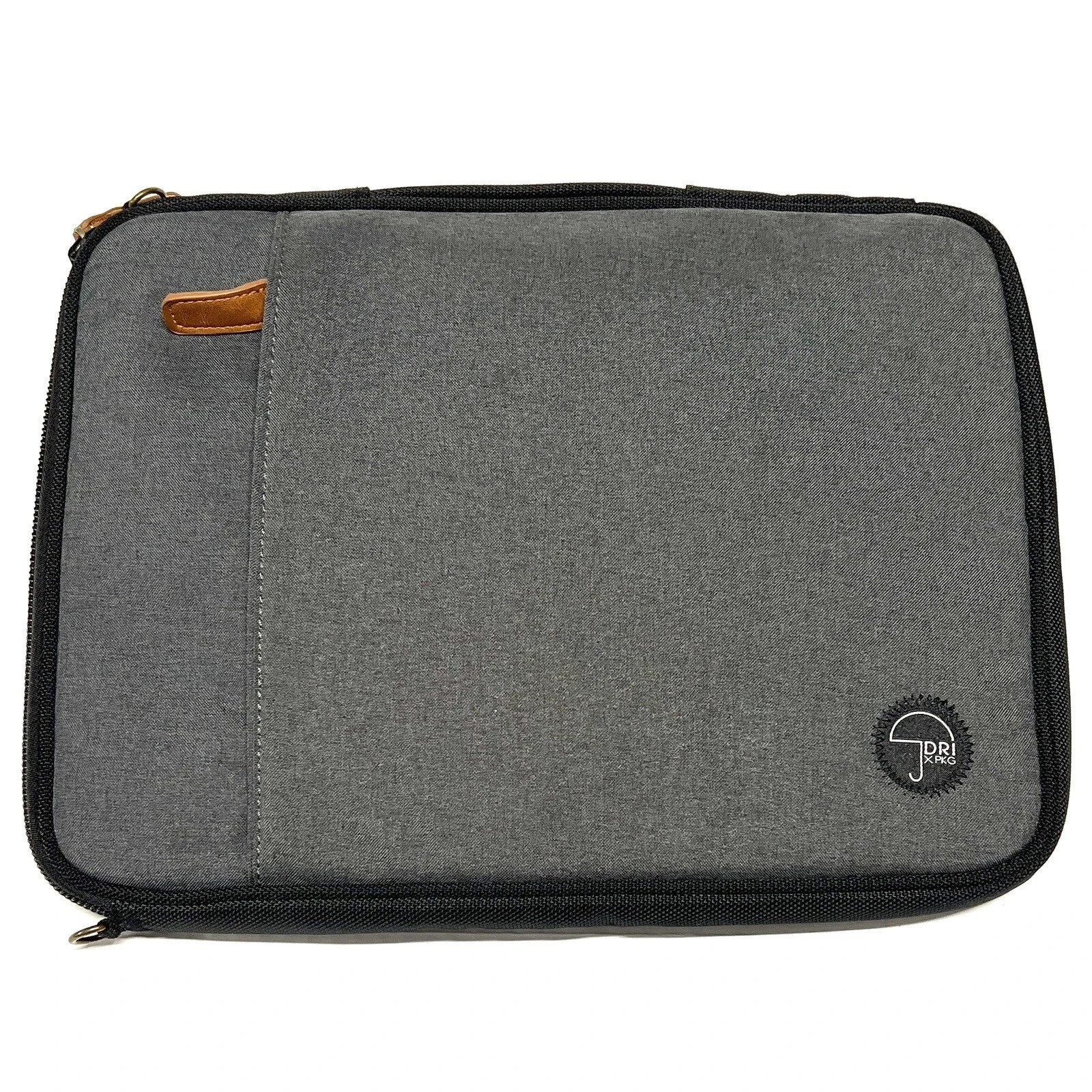 PKG X DRI 13 inch Laptop Sleeve Padded Case Multiple Pockets Zipper Gray 14x10.5