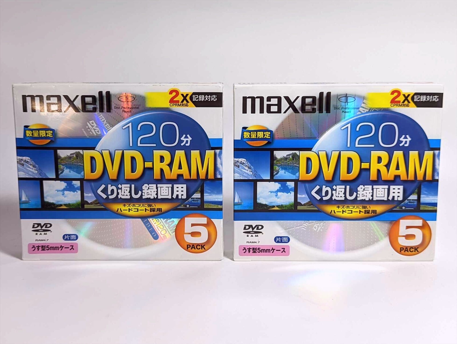 【SEALED x 10】Maxell DVD-RAM 4.7GB 120min 2x Speed Rewritable MADE IN JAPAN