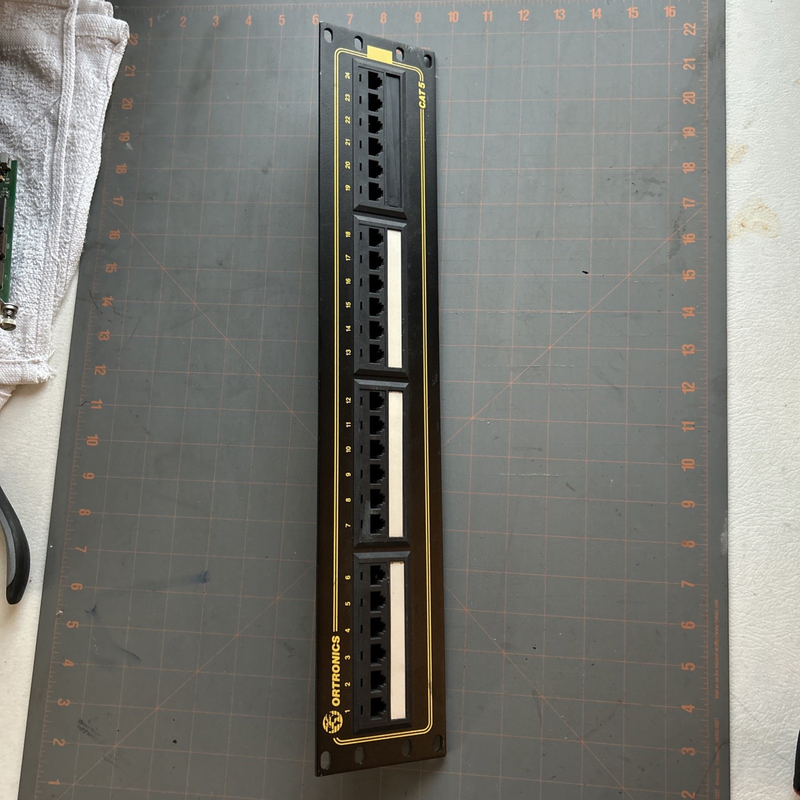 Used Ortronics 24 Port Patch Panel OR-851004904