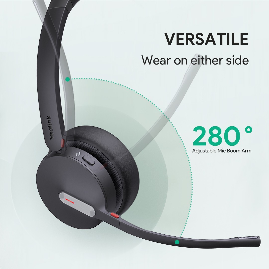 Yealink WH64 Mono UC DECT Wireless Headset, DECT & Bluetooth Wireless Technology