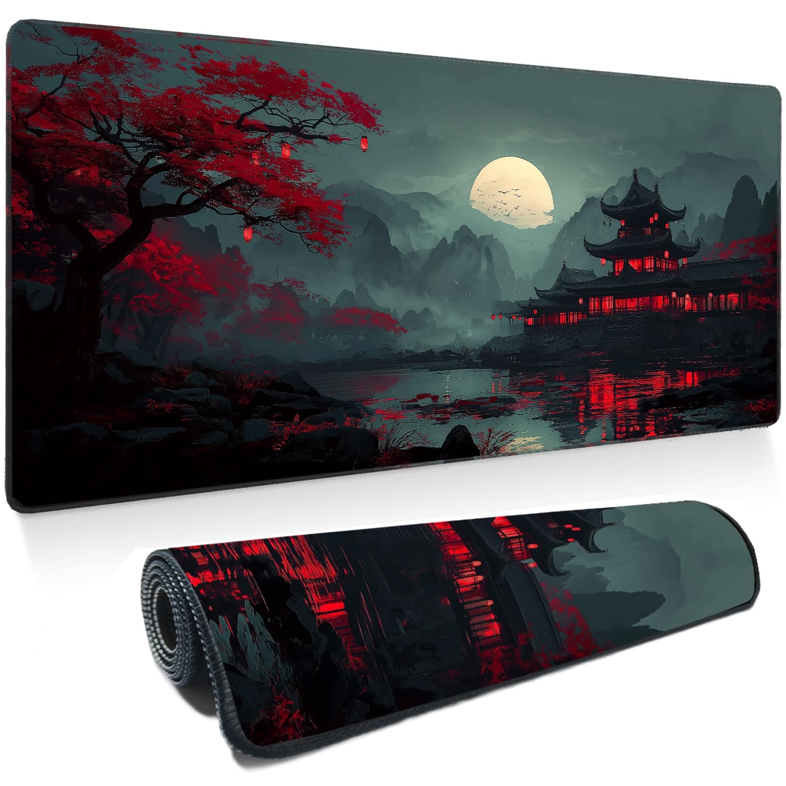 Gaming Mouse Pad,Desk Mat for Keyboard and Mouses,35.7x15.7inch Large Mouse P...