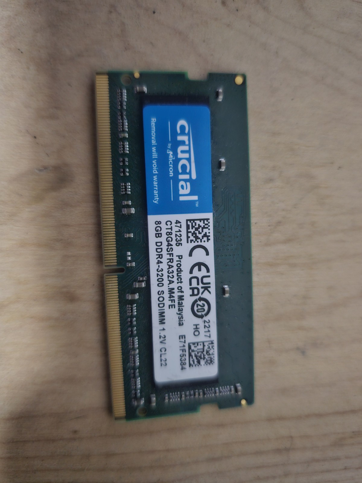 Crucial 8GB DDR4-3200 SODIMM Laptop Memory CT8G4SFRA32A Brand New