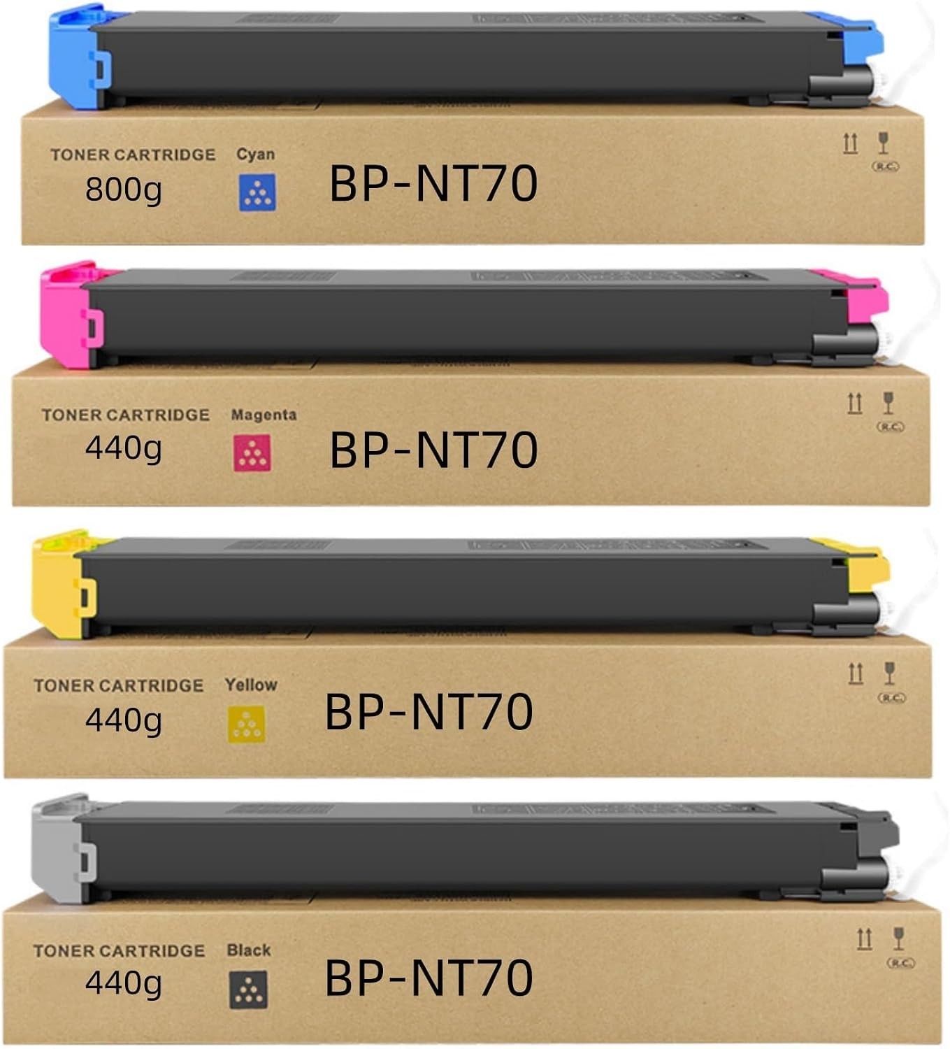 BP-NT70 Toner Cartridges Replacement for Sharp BP-50C26 BP-50C31 Printers(4PK)