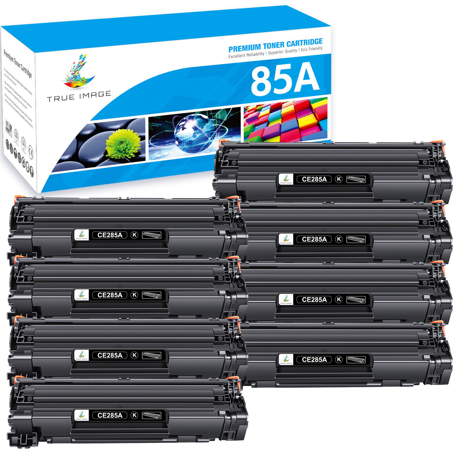 1-10x Toner Cartridge For HP CE285A 85A LaserJet P1102 P1102W P1109 M1217nfw lot