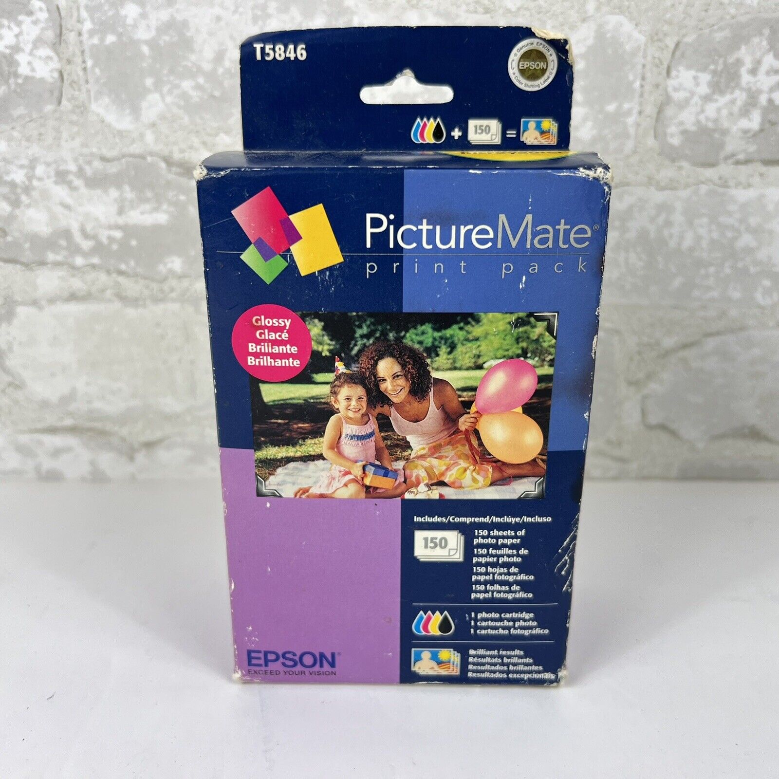 Epson T5846 PictureMate 200-Series Glossy Print Pack (Makes 150 4x6
