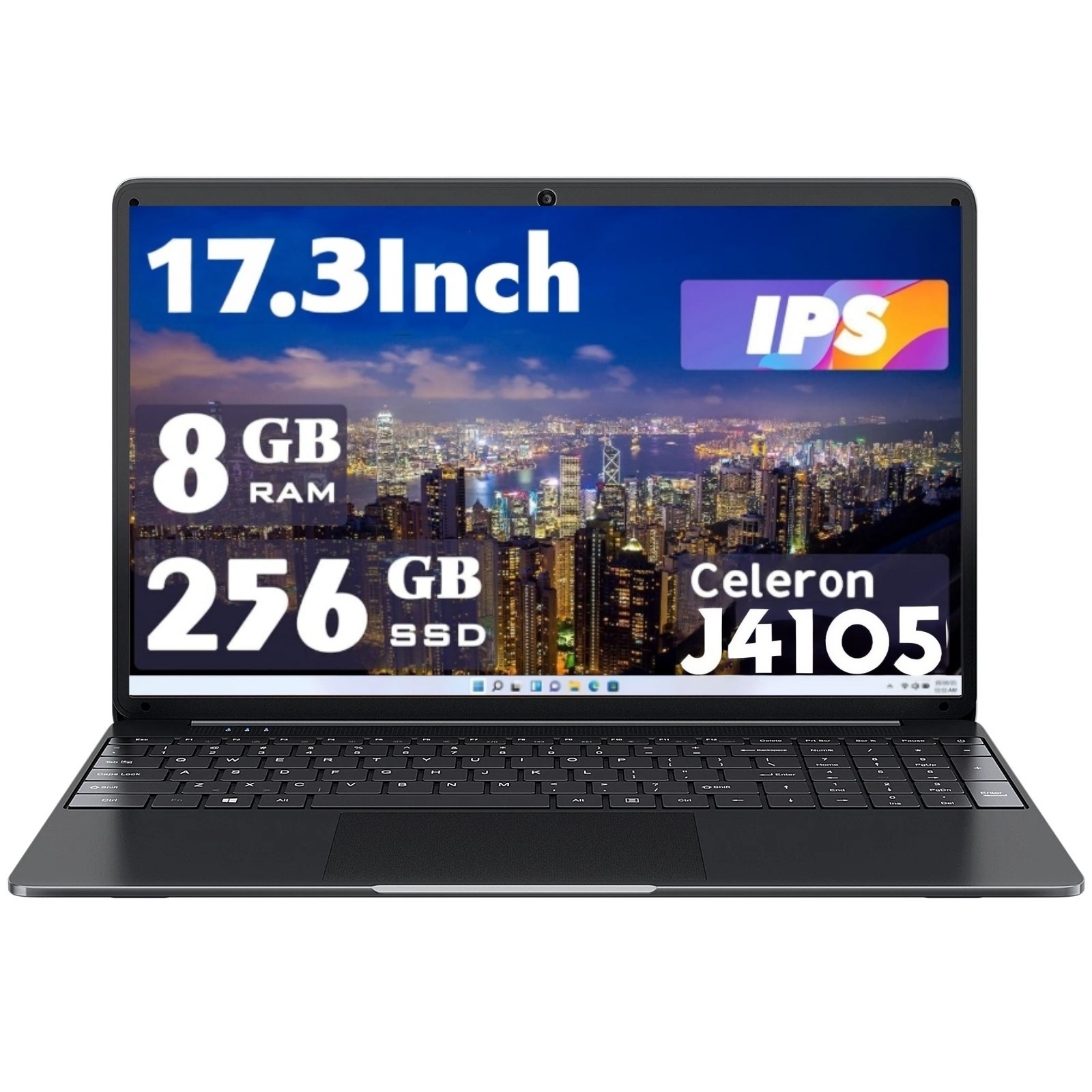 SGIN 17.3 '' Laptops with 8GB RAM 256 GB SSD Computer Up to 2.8 GHz computer
