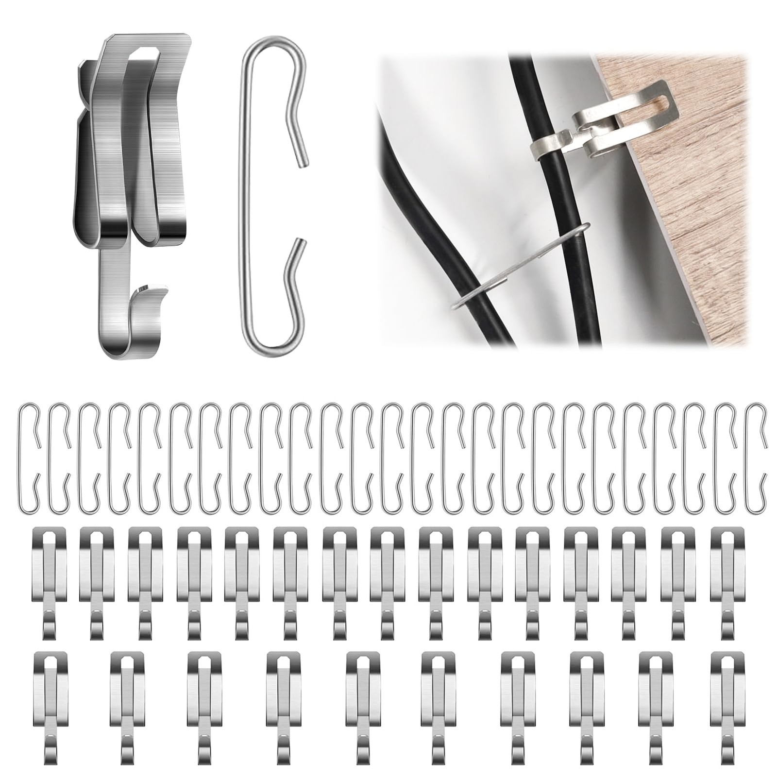 TTQ Roof Cable Clips and Spacers 50 Pack
