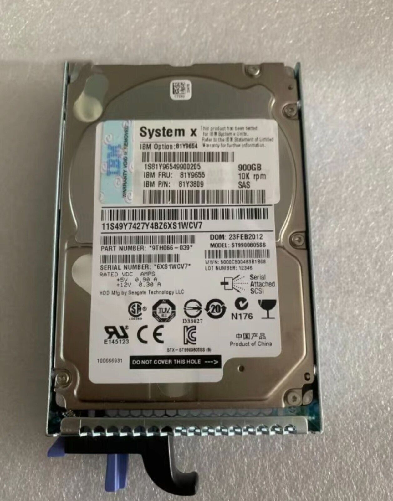 FOR IBM 900GB 81Y9655 81Y9654 SAS 10K RPM 6G 2.5" SFF Hard Drive NEW HDD