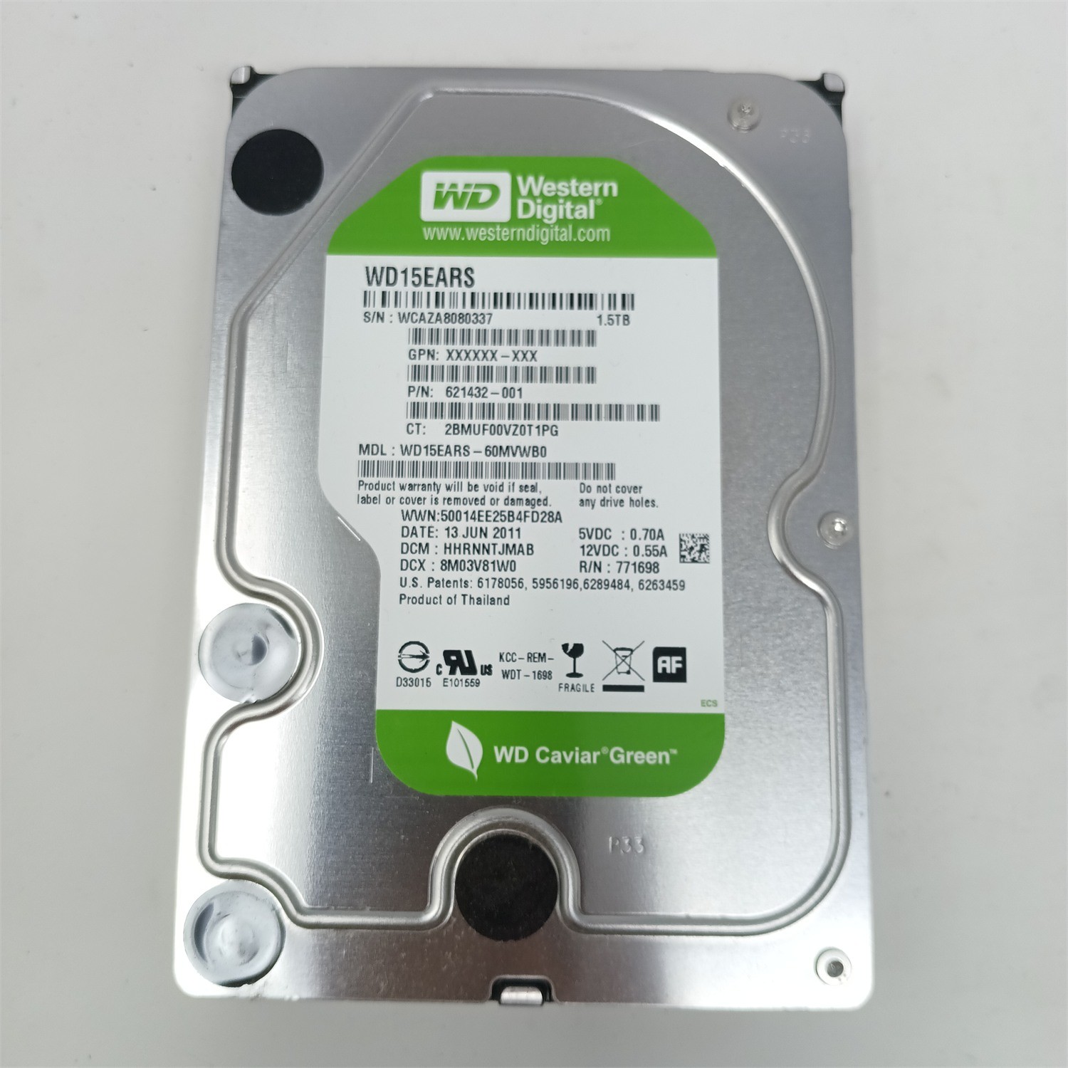 Western Digital WD15EARS-60MVWB0 1.5TB 3.5" SATA III HDD - Tested
