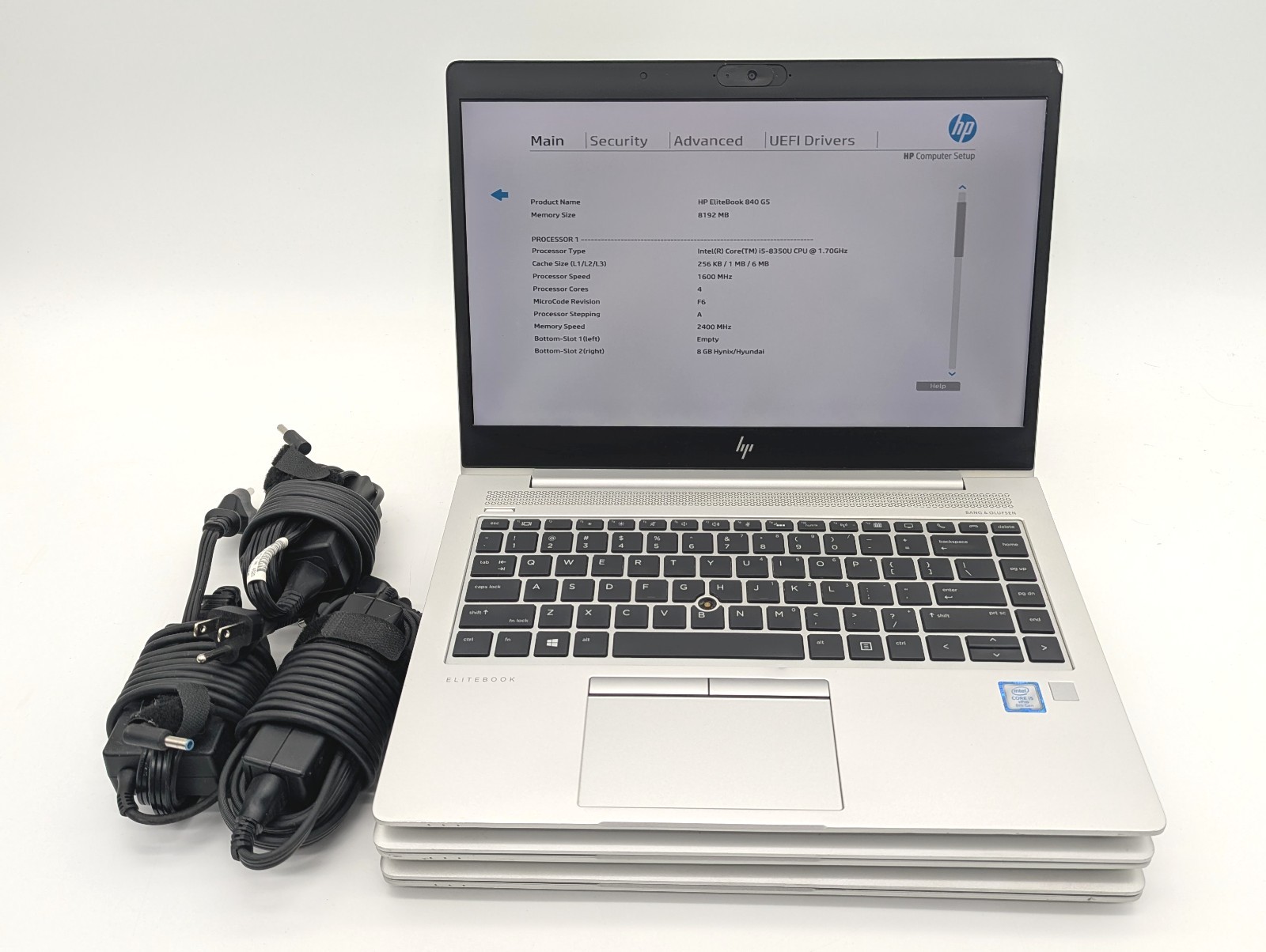 Lot of 3 HP EliteBook 840 G5 - 14" Intel Core i5-8350U 1.7GHz 8GB RAM No OS/SSD