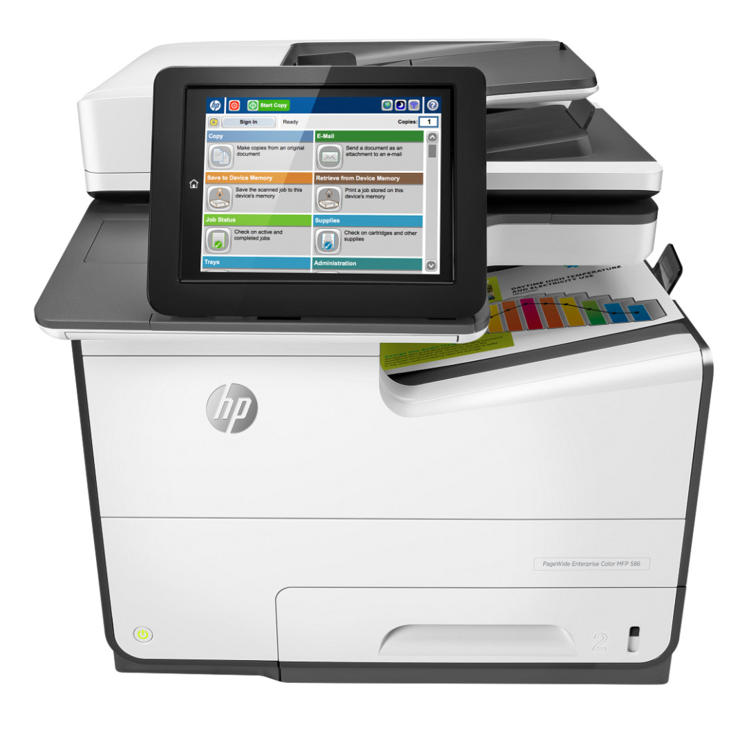 HP PageWide Enterprise Color MFP 586dn Laserjet Printer w/ Ink, Tested
