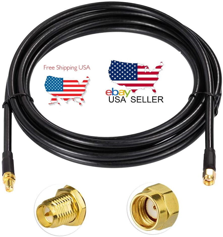 16.4Feet RP-SMA Extension Cable for WiFi Router Security IP 