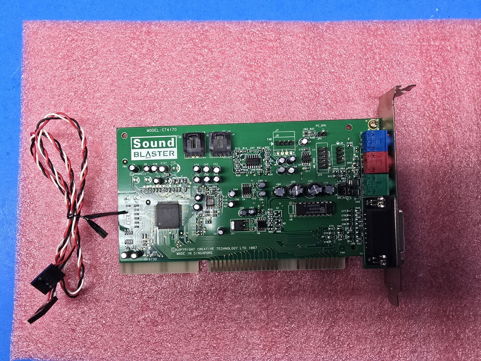 Vintage Sound Blaster 16 Vibra CT4170 ISA Sound Card Audio Board Retro Gaming PC