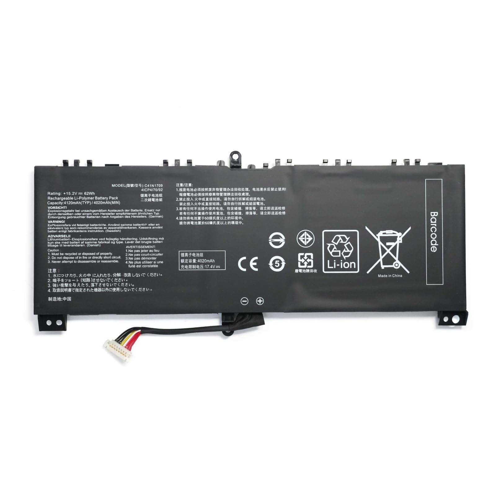 Hubei C41N1709 0B200-02730000 0B200-02730300 Laptop Battery Replacement for A...