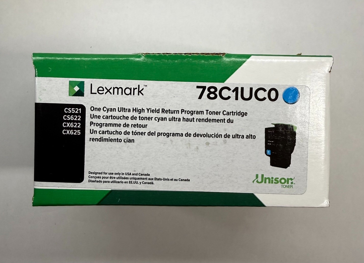 *GENUINE - NEW - SEALED** Lexmark 78C1UC0- ultra high-yield cyan- original-toner