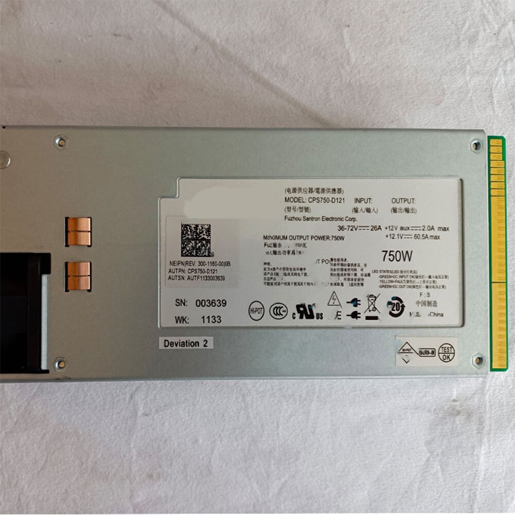 CPS750-D121 6GTF5 Server DC Power Supply for DELL R510 R910 750W Replacement