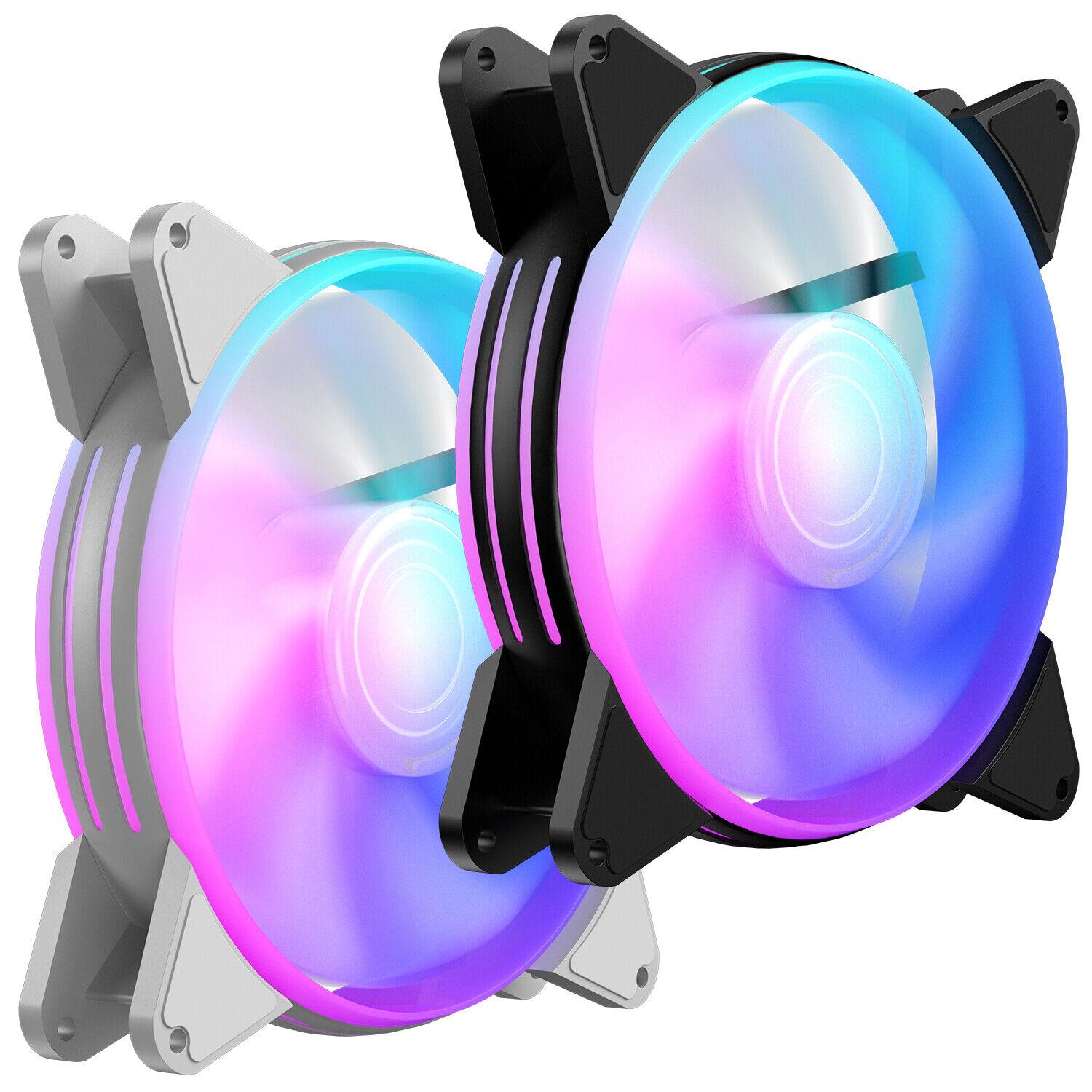 120mm RGB LED Light Quiet Computer Case Air Cooling Hydraulic Bearing Fan 4-Pin