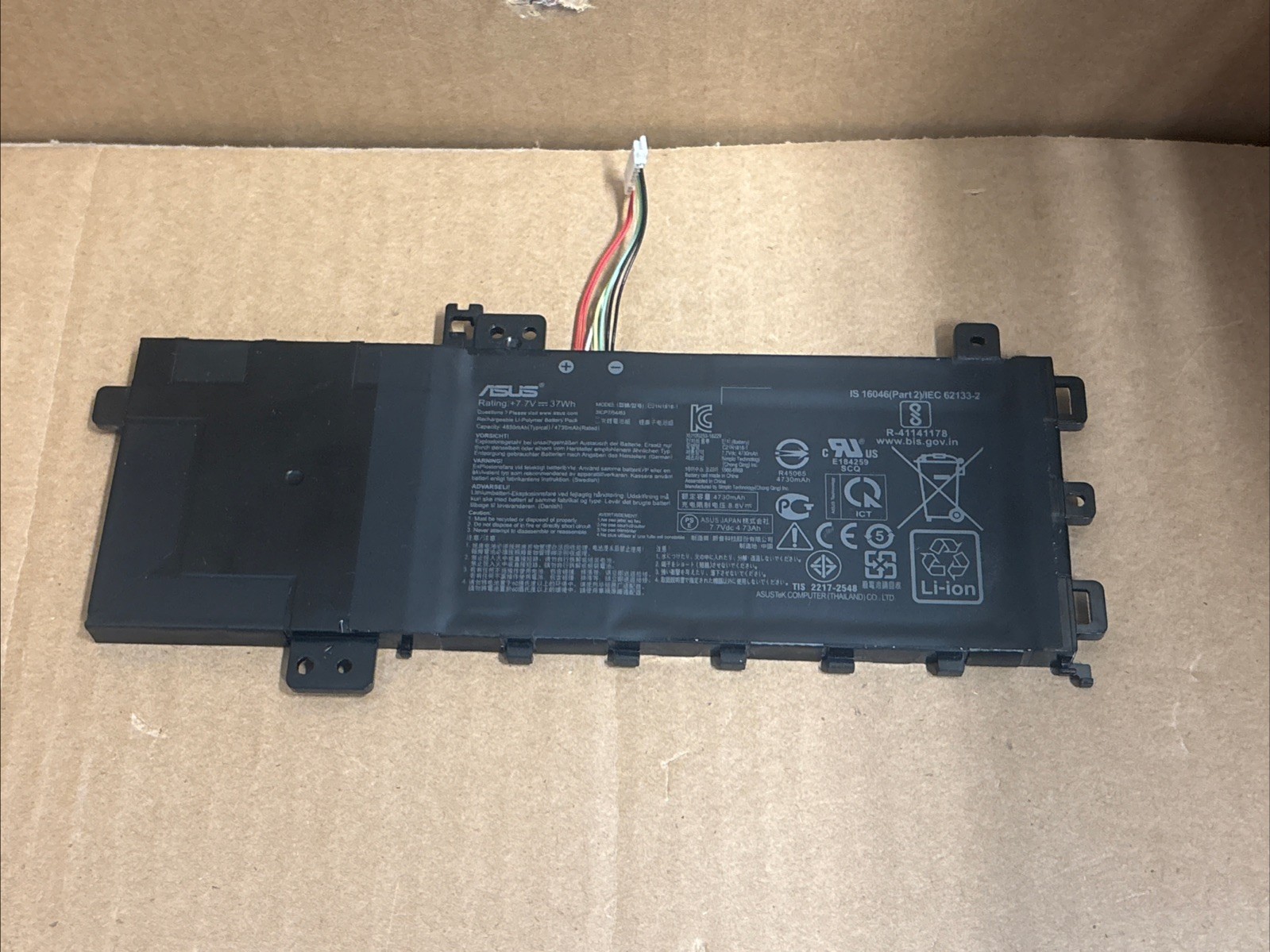 Genuine ASUS C21N1818-1 Battery VivoBook 15 X512 F512 S512 A512 7.7V 32Wh