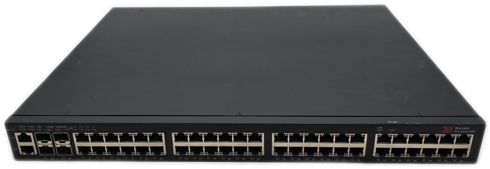 Brocade ICX6450-48P 48-Port PoE+ Gigabit Ethernet Switch SFP Rackmount Managed