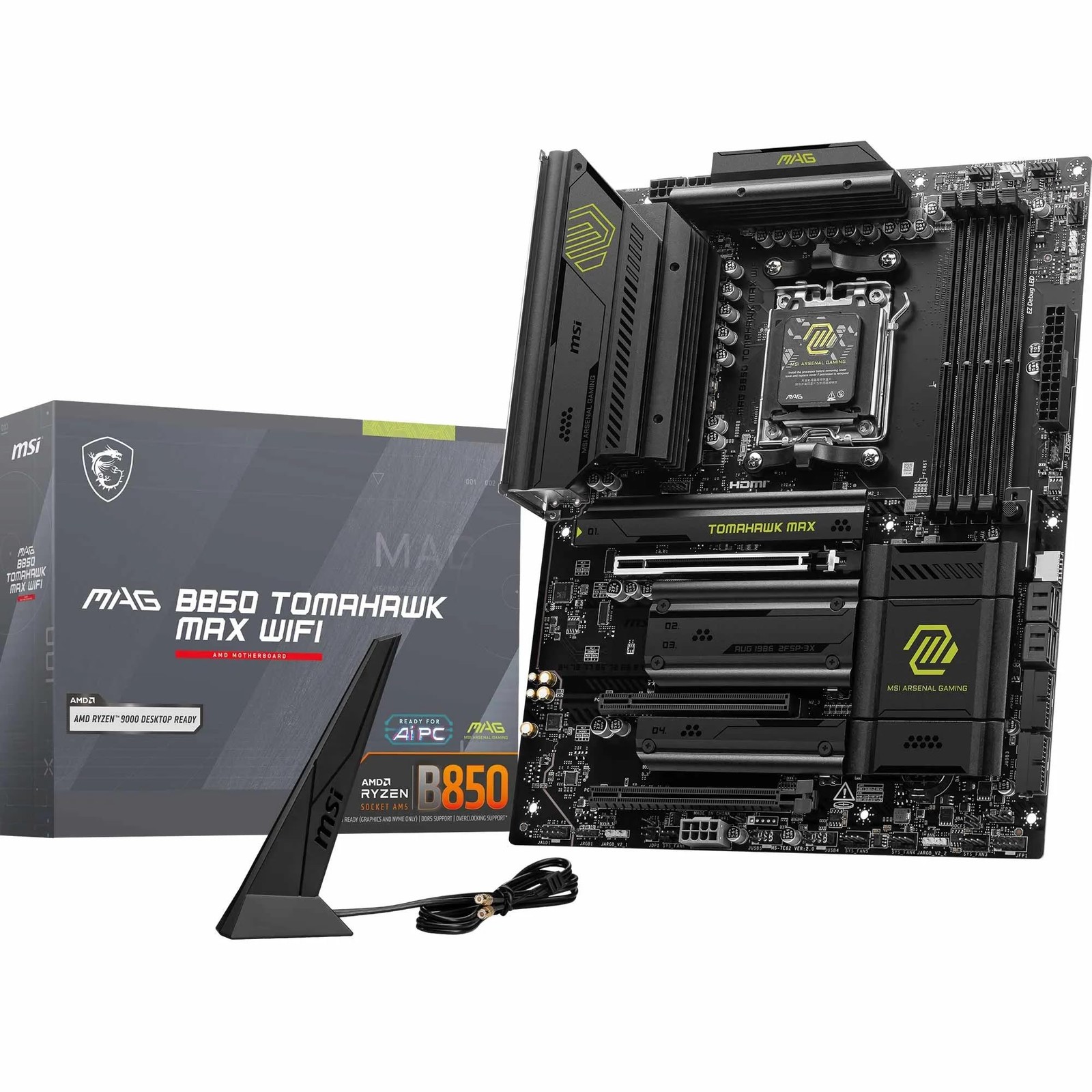MSI MAG B850 Tomahawk MAX WiFi ATX Motherboard Socket AM5 M.2 Gen5 PCIe 5.0 x16