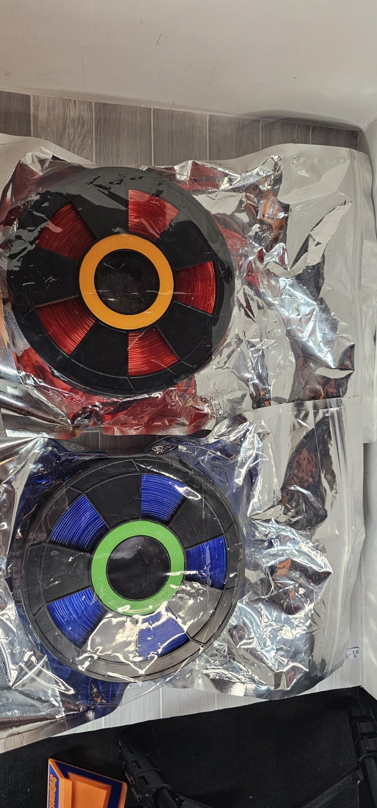 3D PRINTING Ziro PLA Pro Filament, 1.75mm, Two Rolls Brand New Sealed Red,  Blue
