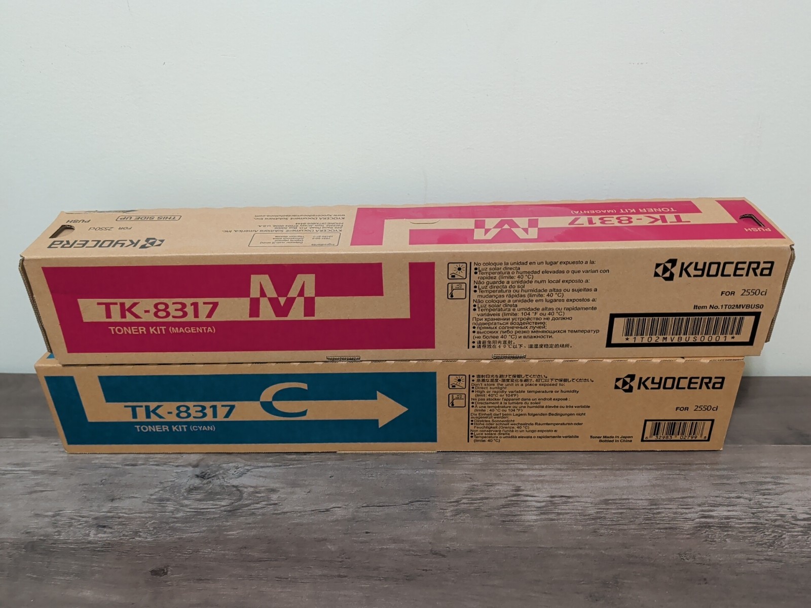 Genuine Kyocera TK-8317 Magenta And Cyan  Toner Kits TASKalfa 2550ci 
