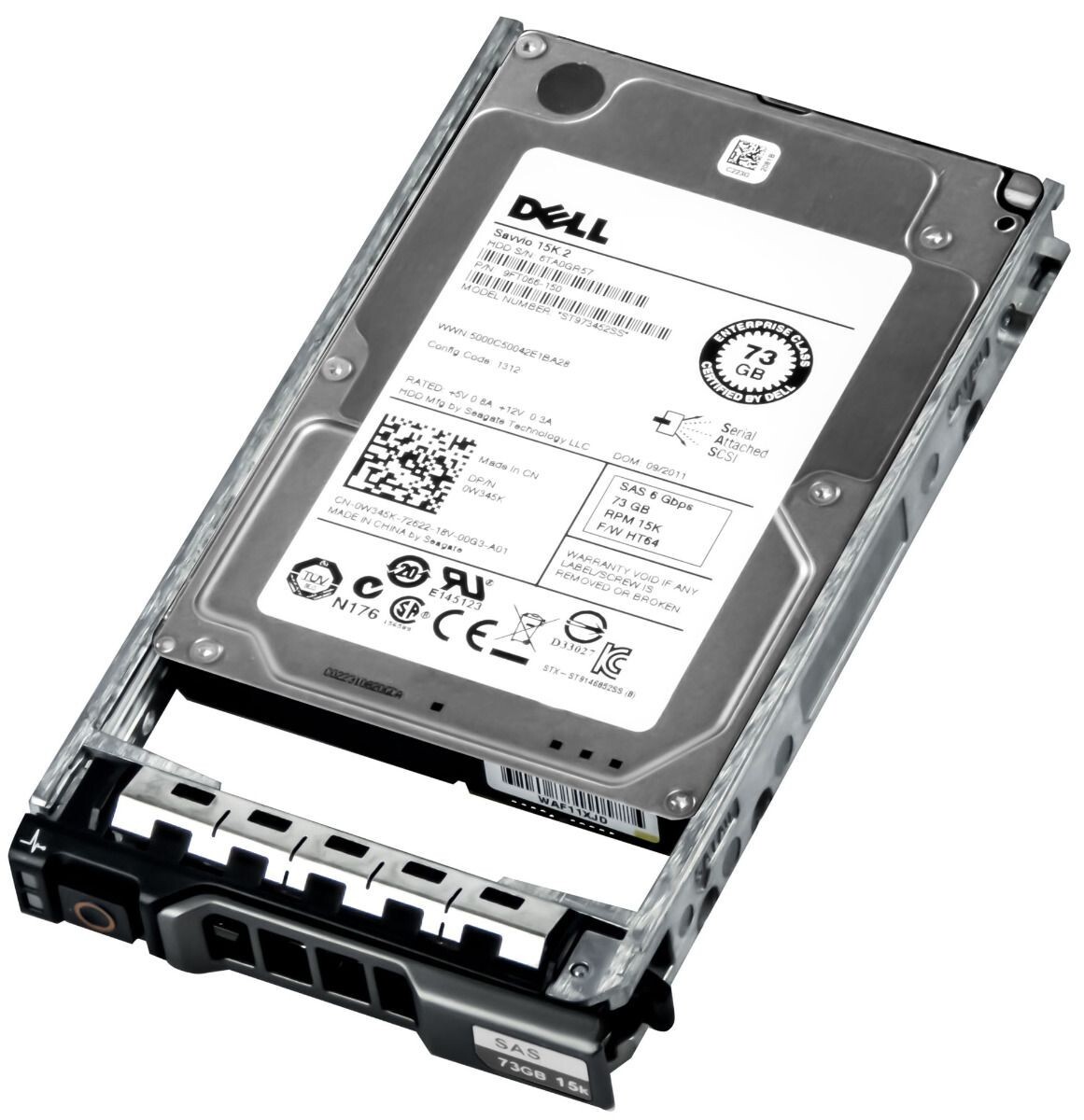 HARD DRIVE DELL 0W345K ST973452SS 73GB 15K 16MB SAS-2 2.5''
